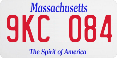 MA license plate 9KC084