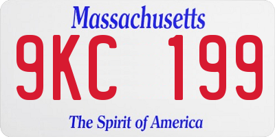 MA license plate 9KC199