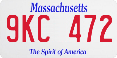 MA license plate 9KC472