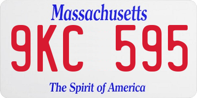 MA license plate 9KC595