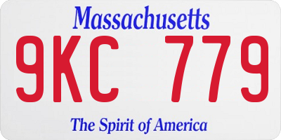 MA license plate 9KC779