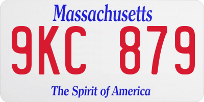 MA license plate 9KC879