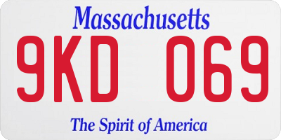 MA license plate 9KD069