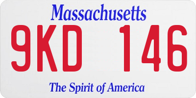 MA license plate 9KD146