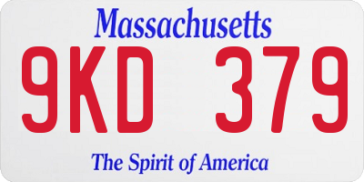 MA license plate 9KD379