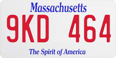 MA license plate 9KD464