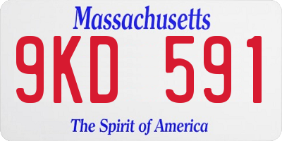 MA license plate 9KD591