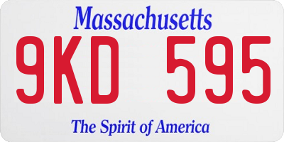 MA license plate 9KD595