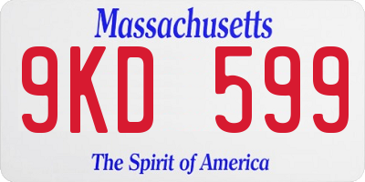 MA license plate 9KD599