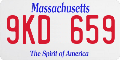MA license plate 9KD659