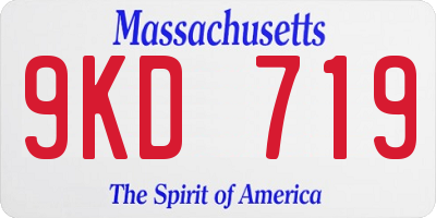 MA license plate 9KD719