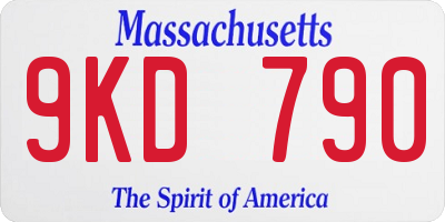 MA license plate 9KD790