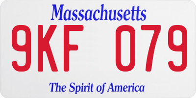 MA license plate 9KF079