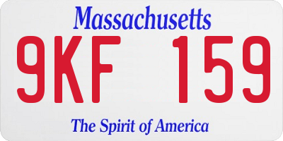 MA license plate 9KF159
