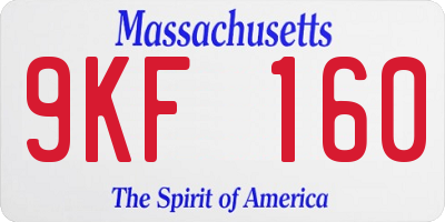 MA license plate 9KF160