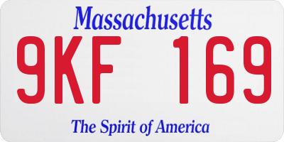 MA license plate 9KF169