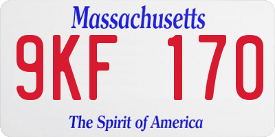 MA license plate 9KF170