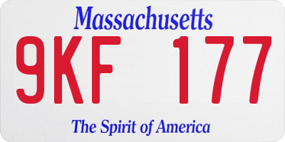 MA license plate 9KF177