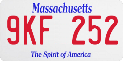 MA license plate 9KF252