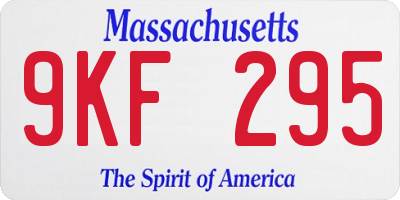 MA license plate 9KF295