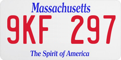 MA license plate 9KF297