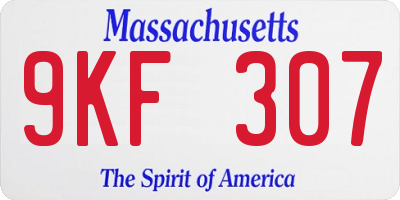 MA license plate 9KF307