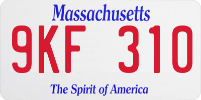 MA license plate 9KF310