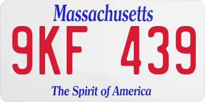MA license plate 9KF439