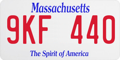 MA license plate 9KF440