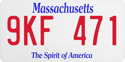 MA license plate 9KF471