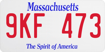 MA license plate 9KF473