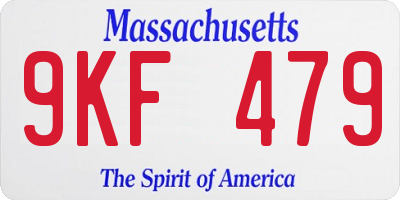 MA license plate 9KF479