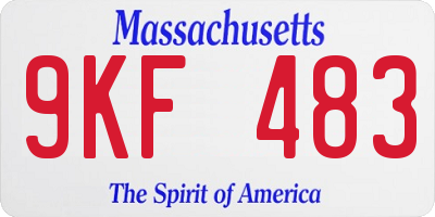 MA license plate 9KF483