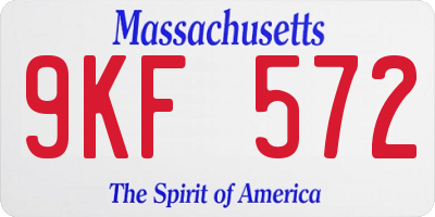 MA license plate 9KF572