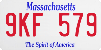 MA license plate 9KF579