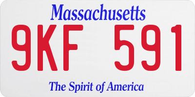 MA license plate 9KF591