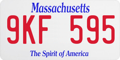 MA license plate 9KF595