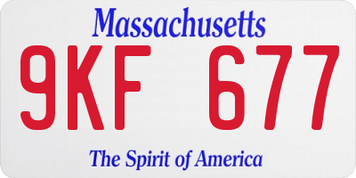 MA license plate 9KF677