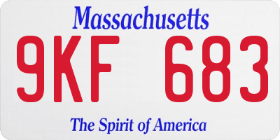 MA license plate 9KF683
