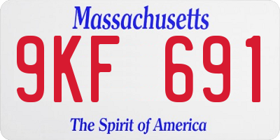 MA license plate 9KF691