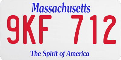 MA license plate 9KF712