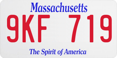 MA license plate 9KF719