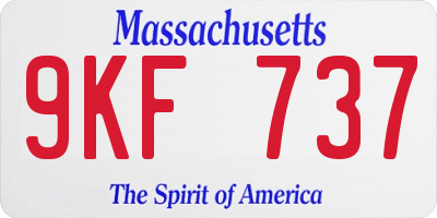MA license plate 9KF737