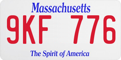 MA license plate 9KF776
