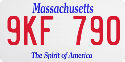 MA license plate 9KF790