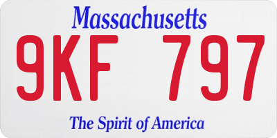 MA license plate 9KF797