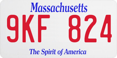 MA license plate 9KF824