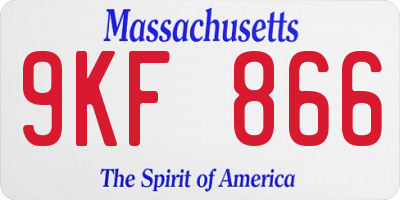 MA license plate 9KF866