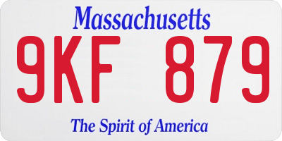MA license plate 9KF879
