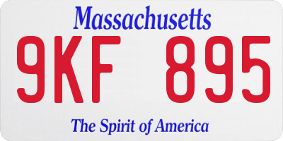 MA license plate 9KF895